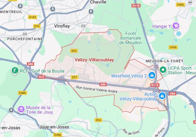 Carte Vélizy-Villacoublay