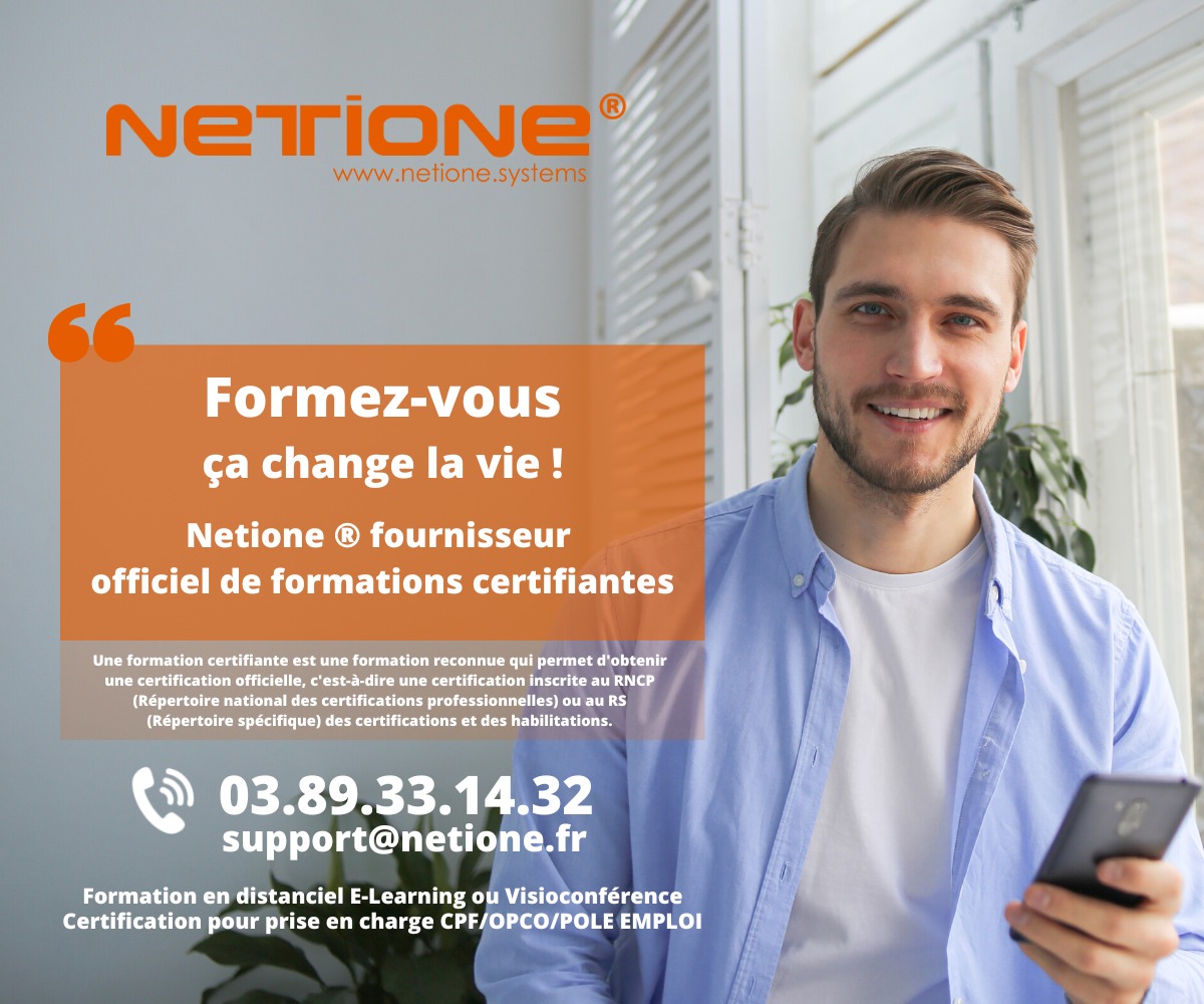 Netione fournisseur officiel de connaissances avec plus de 2000 formations disponibles - Développeur fullstack
