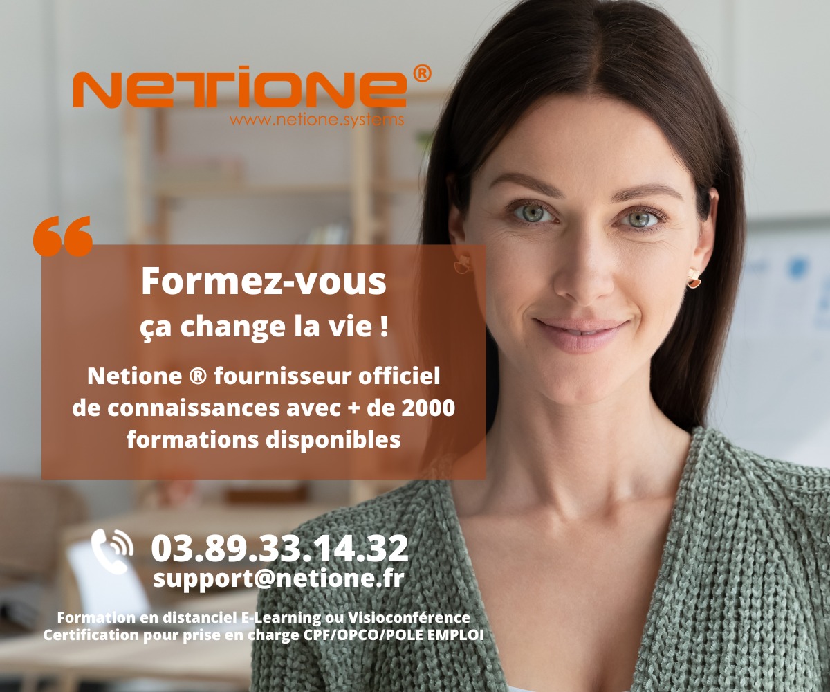Netione fournisseur officiel de connaissances avec plus de 2000 formations disponibles - QUALIOPI
