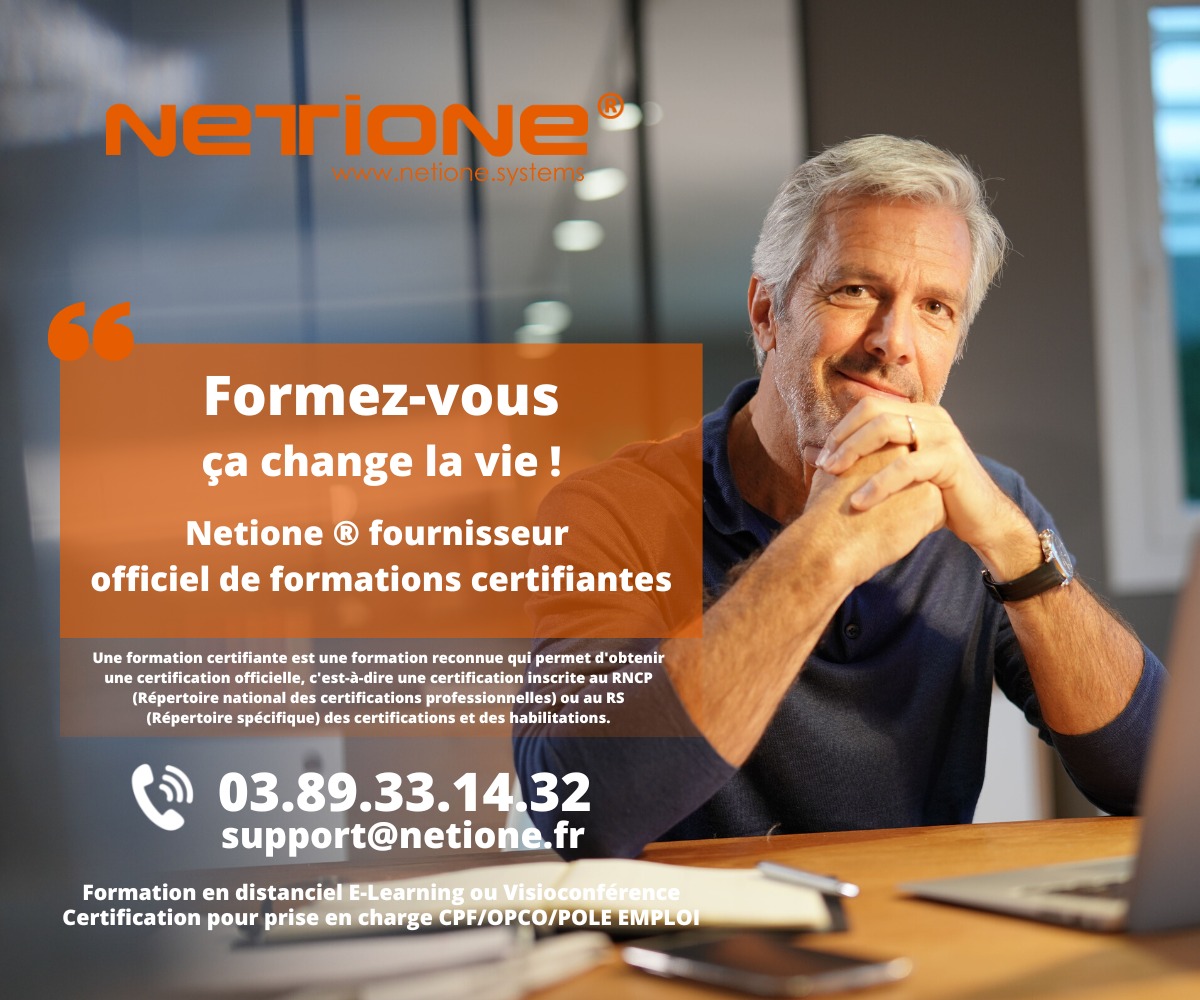 Netione fournisseur officiel de formations certifiantes - TOSA, ICDL, BRIGHT LANGUAGE, MANITUDE