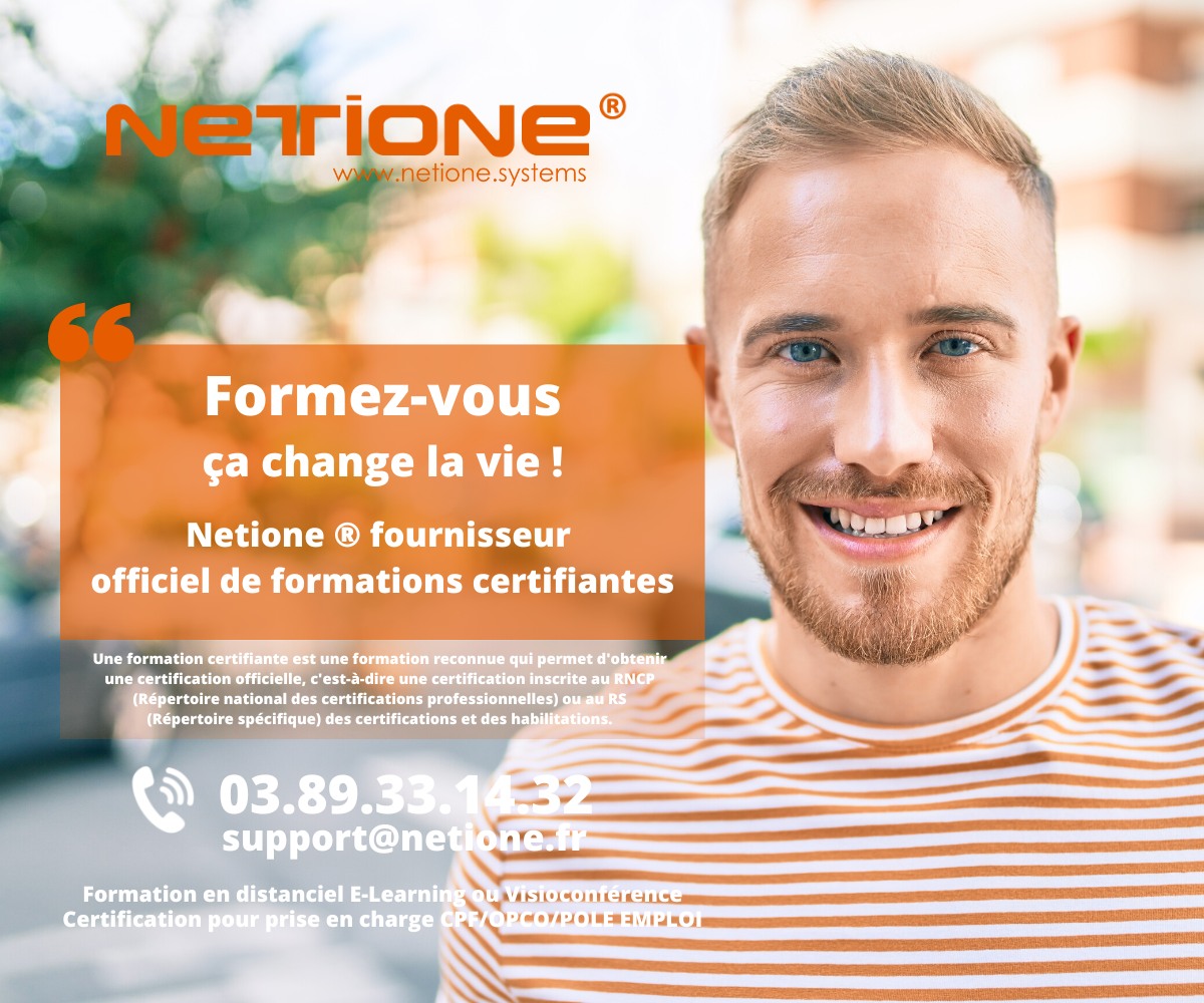 Netione fournisseur officiel de formations certifiantes